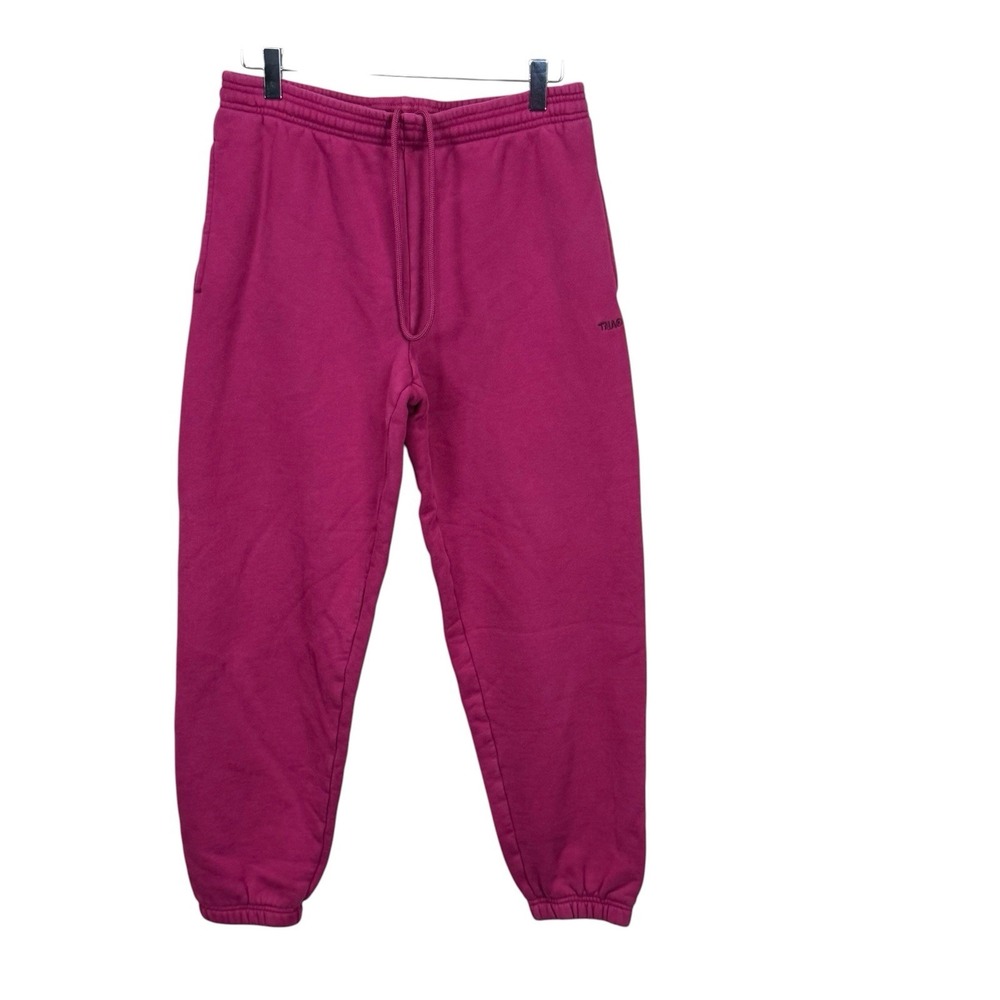 TNA Aritzia Sweatfleece Cozy Fleece Boyfriend Fit Joggers M Fuscia Lounge Comfy